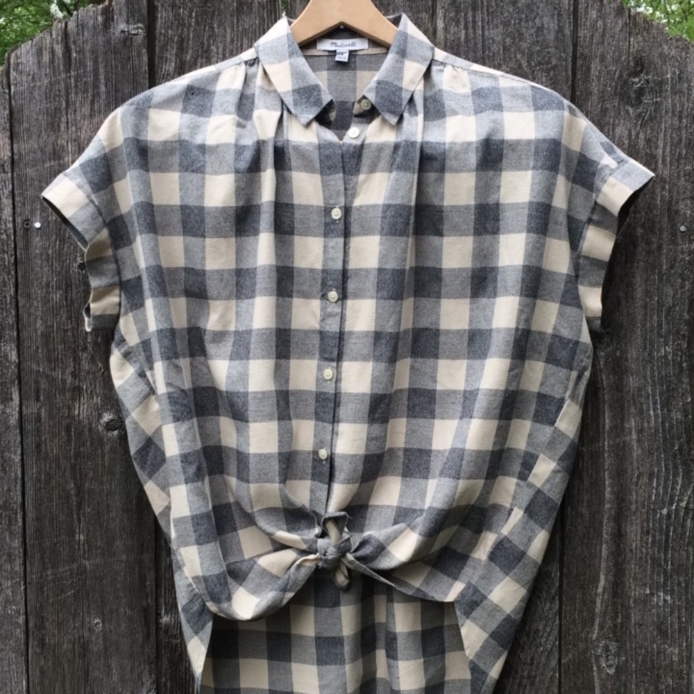 NWOT Madewell Short Sleeve Flannel